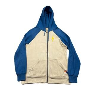 Aviator Nation Hoodie Mens Zip Up Lightning Bolt Jacket Sweatshirt Small